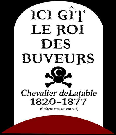 J'en boirai cinq � six bouteilles, une femme sur chaque genou.