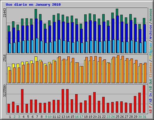 Uso diario en January 2010