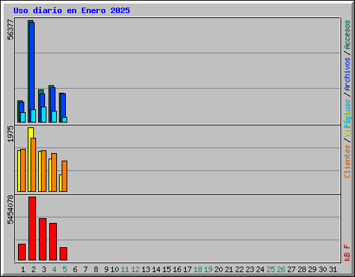 Uso diario en Enero 2025