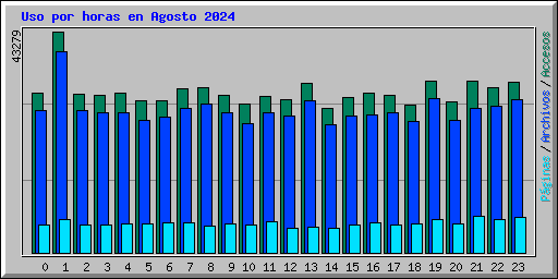 Uso por horas en Agosto 2024