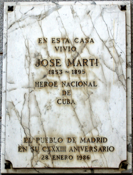 Placa de José Martí