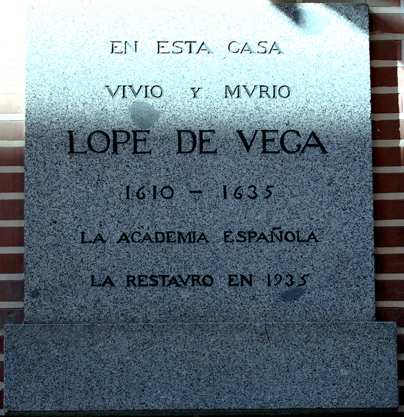 Placa de Lope de Vega