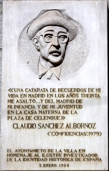 Placa de Claudio Sánchez Albornoz