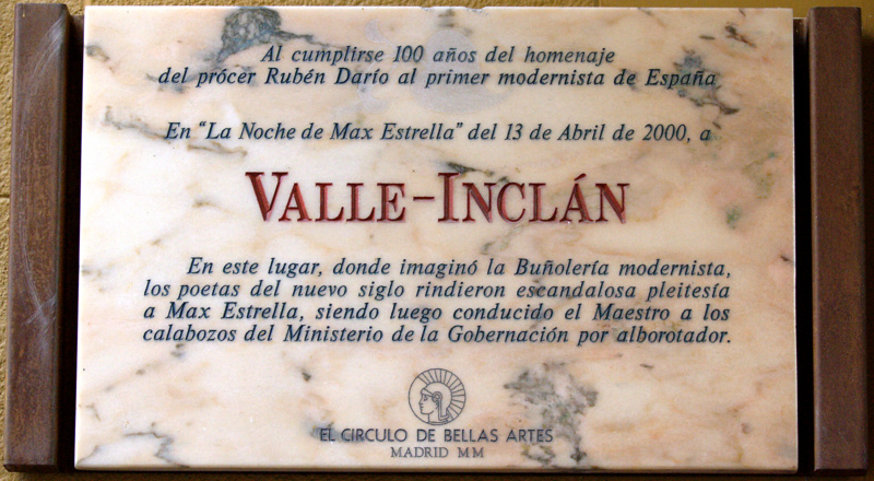Placa de Valle-Inclán